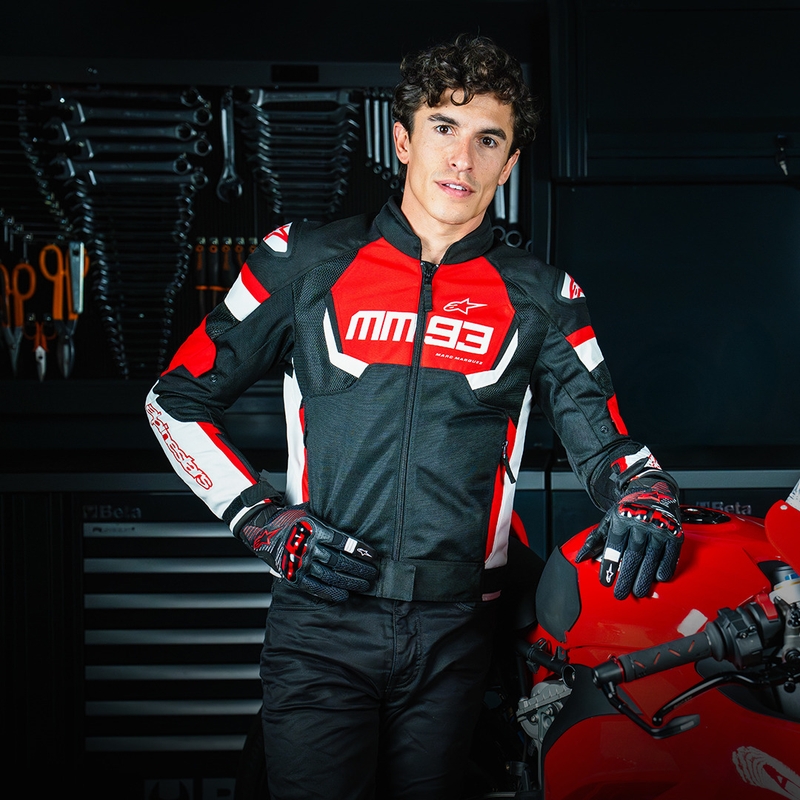 Alpinestars T-SPS Air V2 MM93 μπουφάν μοτοσικλέτας κόκκινο-μαύρο-άσπρο συλλογή