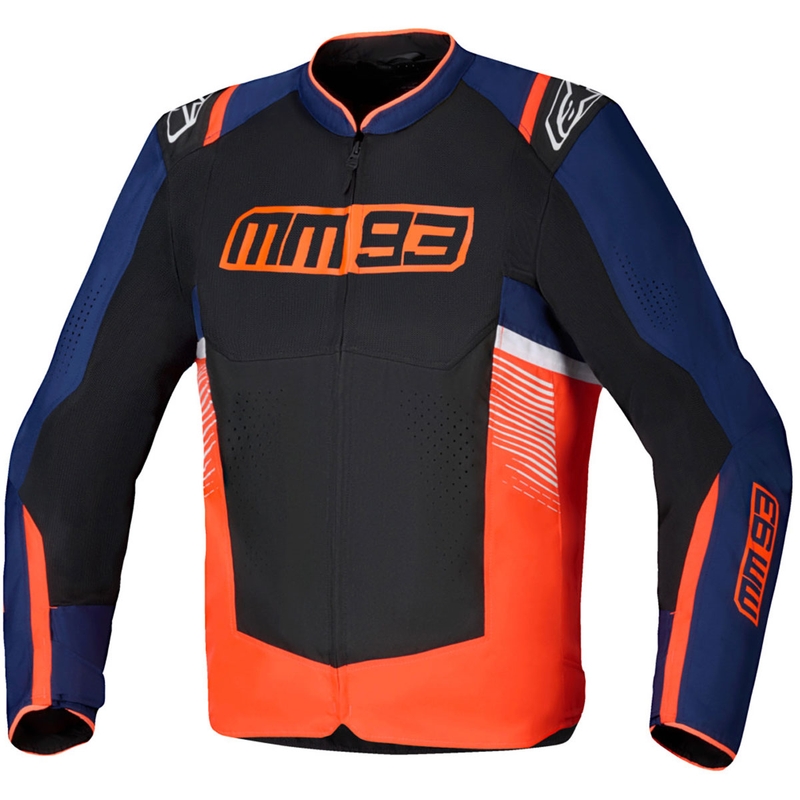 Alpinestars T-SPS Air V2 MM93 μπουφάν μοτοσικλέτας, συλλογή fluo, κόκκινο-μπλε-μαύρο-άσπρο