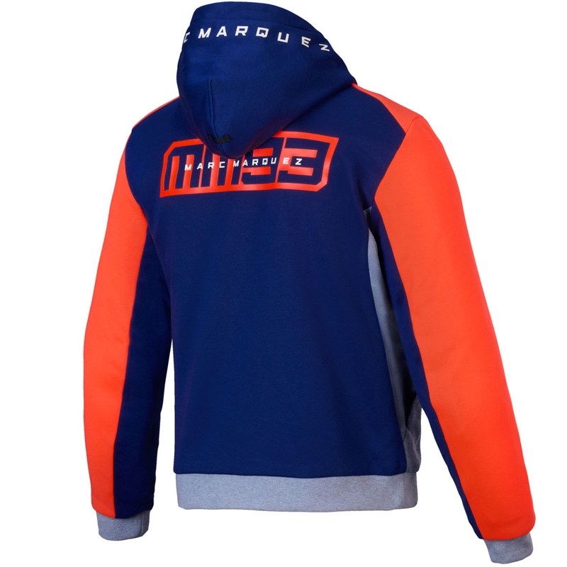 Συλλογή Alpinestars Chrome V2 Sport Hoodie MM93 ανοιχτό γκρι-μπλε-fluo κόκκινο