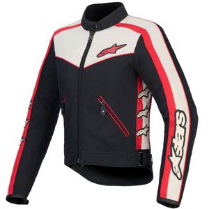 Alpinestars Stella T-Dyno Αδιάβροχο γυναικείο μπουφάν μοτοσικλέτας Μαύρο-Μπεζ-Κόκκινο