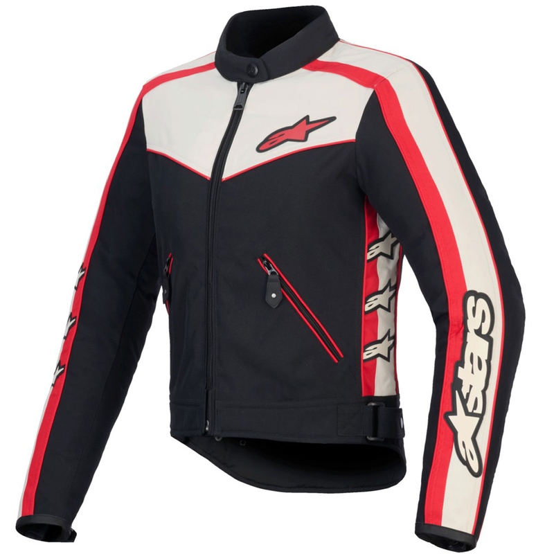 Alpinestars Stella T-Dyno Αδιάβροχο γυναικείο μπουφάν μοτοσικλέτας Μαύρο-Μπεζ-Κόκκινο