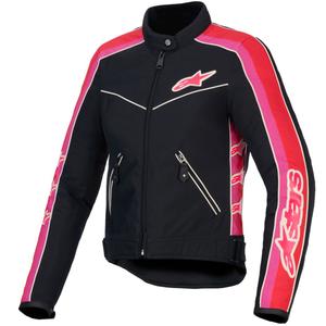 Alpinestars Stella T-Dyno Αδιάβροχο γυναικείο μπουφάν μοτοσικλέτας Μαύρο-Κόκκινο-Ροζ