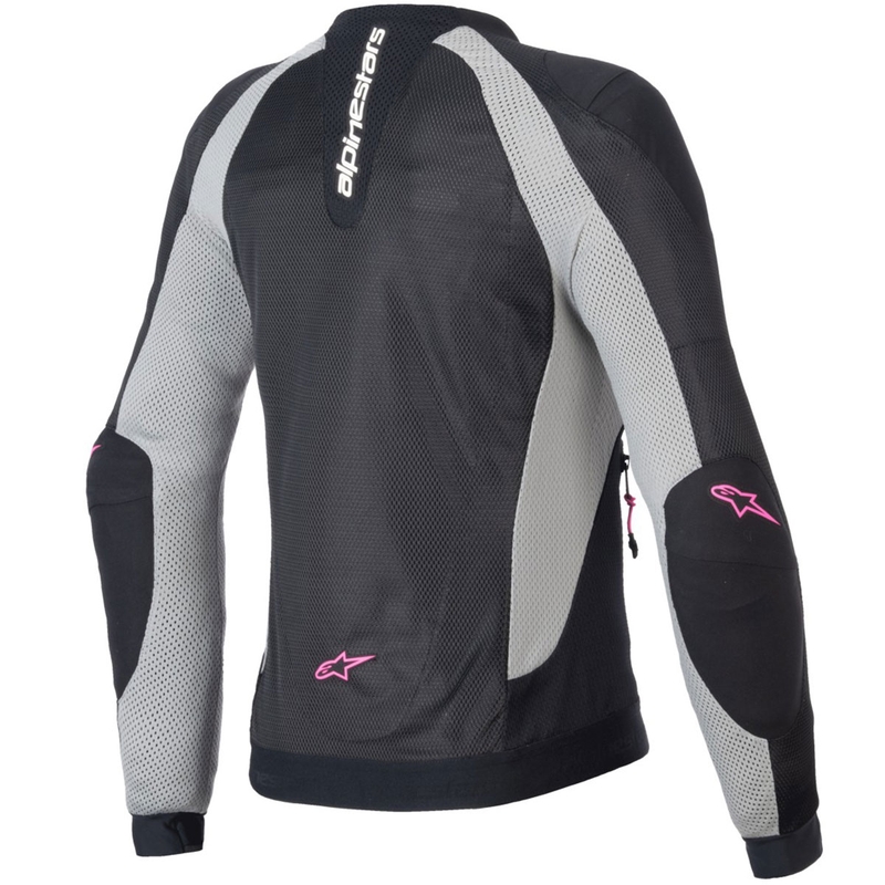 Γυναικείο μπουφάν μοτοσικλέτας Alpinestars STELLA TROOP-AIR μαύρο-γκρι-φλουορόζ