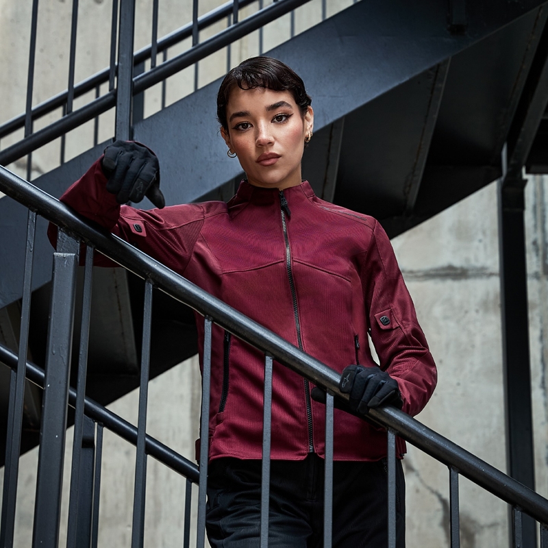 Γυναικείο τζάκετ μοτοσικλέτας Alpinestars STELLA C-1 AIR μωβ
