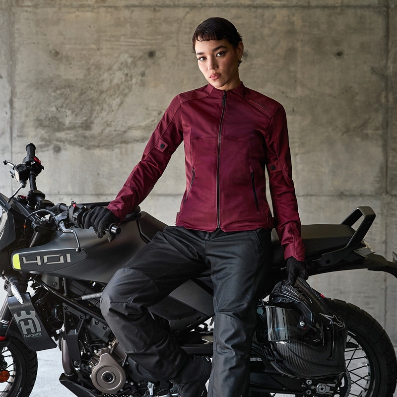 Γυναικείο τζάκετ μοτοσικλέτας Alpinestars STELLA C-1 AIR μωβ