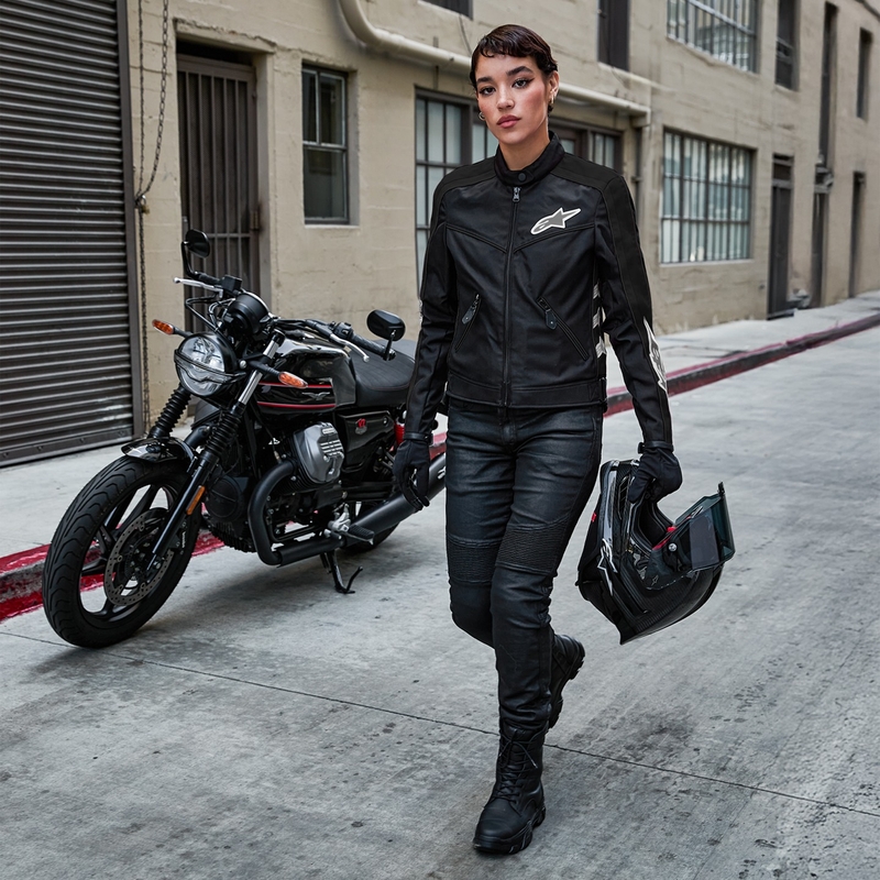 Γυναικείο μπουφάν μοτοσικλέτας Alpinestars STELLA T-DYNO AIR μαύρο-άσπρο