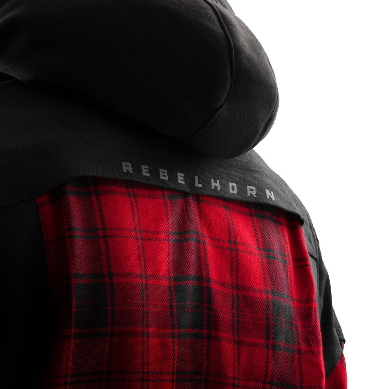 Μπλούζα μοτοσικλέτας Rebelhorn Shifter μαύρο-κόκκινο