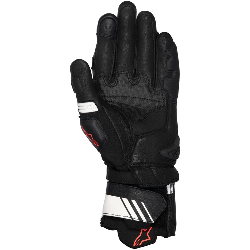 Γάντια μοτοσικλέτας Alpinestars GP Plus R V3 μαύρο-άσπρο-fluo κόκκινο
