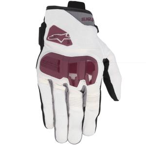 Γυναικεία γάντια μοτοσικλέτας Alpinestars Chrom V2 λευκό εκρού-μωβ