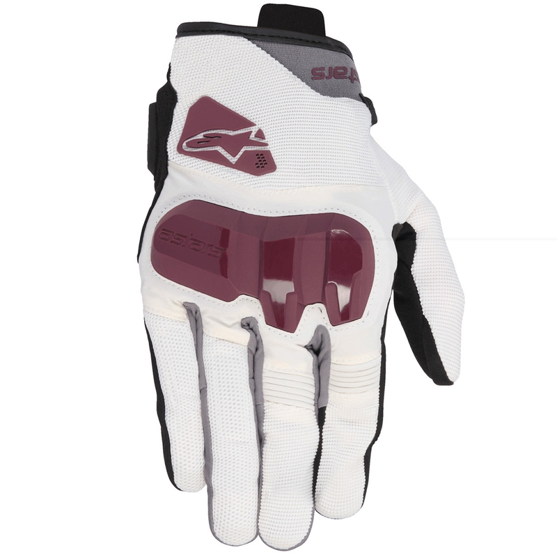 Γυναικεία γάντια μοτοσικλέτας Alpinestars Chrom V2 λευκό εκρού-μωβ
