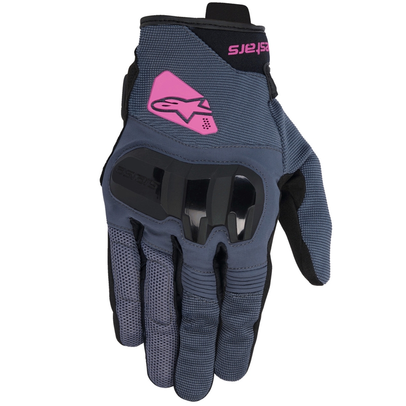 Γυναικεία γάντια μοτοσικλέτας Alpinestars Chrom V2 σκούρο γκρι-μαύρο-μωβ