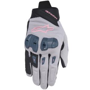 Γυναικεία γάντια μοτοσικλέτας Alpinestars STELLA SP X 1 γκρι-μαύρο-σκούρο γκρι-ροζ