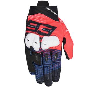 Γάντια μοτοσικλέτας Alpinestars SP X 1 MM93, συλλογή fluo, κόκκινο-μπλε-μαύρο-άσπρο