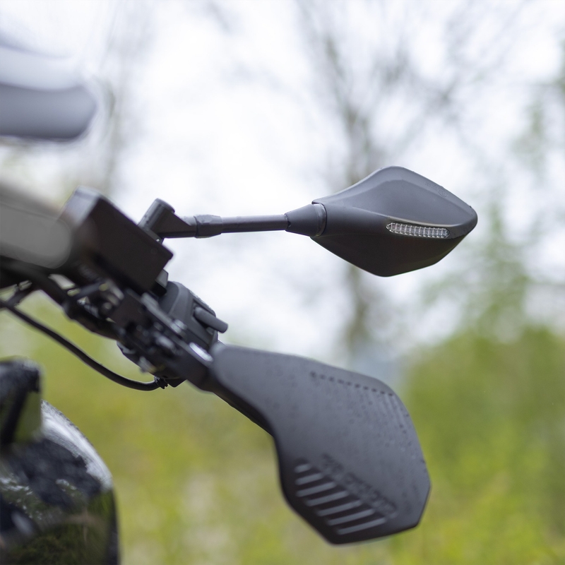 Καθρέπτης με ενσωματωμένο φλας Oxford Signal μαύρο αριστερά