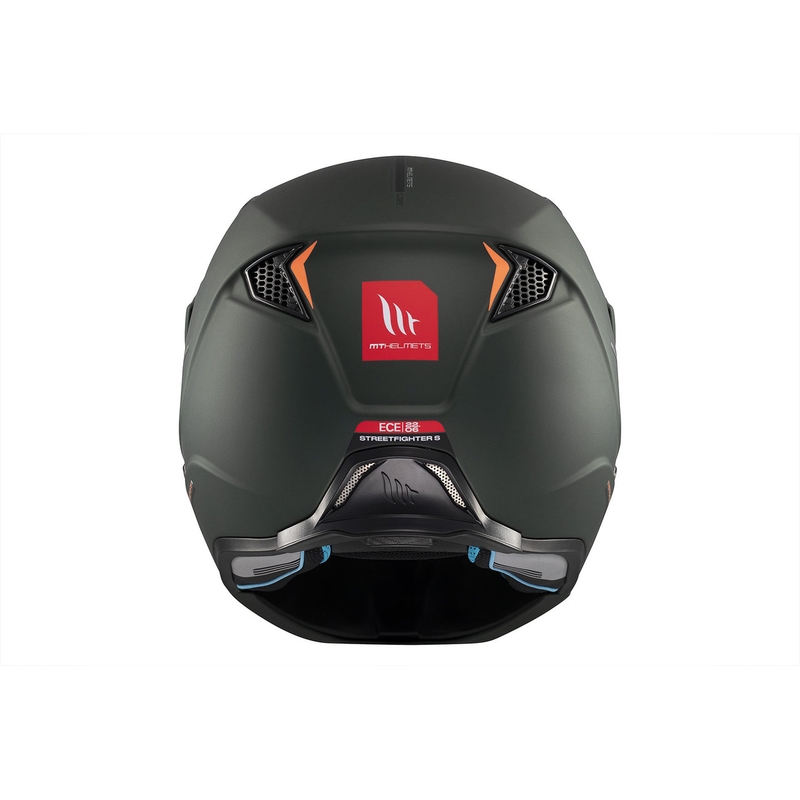 Κράνος ανοιχτού προσώπου με μάσκα MT Streetfighter SV S Solid A6 πράσινο ματ με προσωπίδα ιριδίου