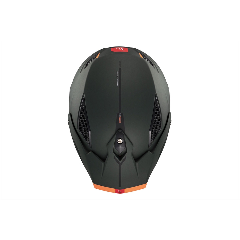 Κράνος ανοιχτού προσώπου με μάσκα MT Streetfighter SV S Solid A6 πράσινο ματ με προσωπίδα ιριδίου