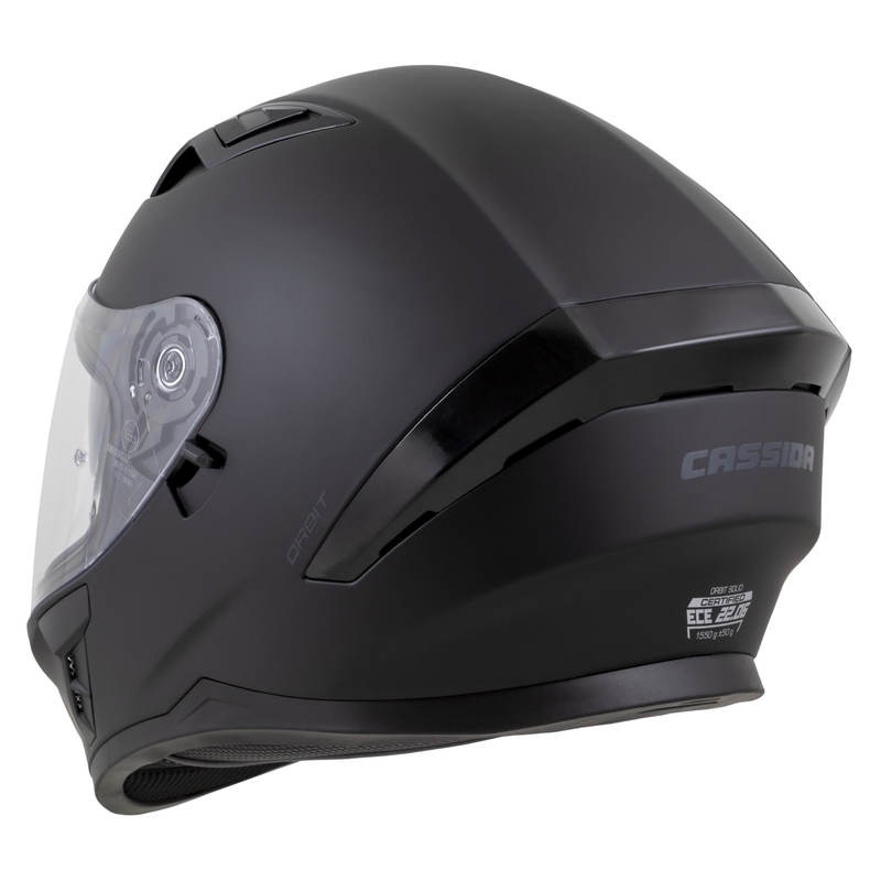 Cassida Orbit Solid full face κράνος ματ μαύρο-μαύρο