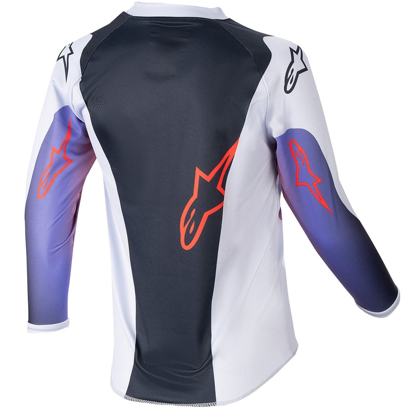 Alpinestars Racer Hoen Kids Motocross Jersey Ανοιχτό γκρι-Gradient-Μαύρο