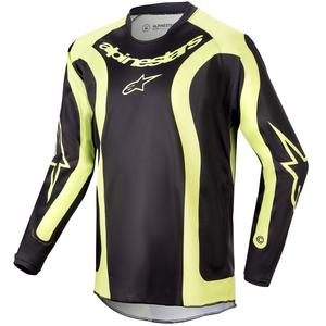 Alpinestars Racer Lurv Kids Motocross Jersey Black-Fluo Yellow