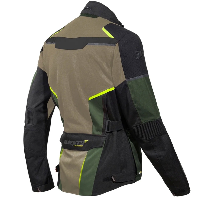 Μπουφάν μοτοσικλέτας Seventy Degrees SD-JT70 Atacama Sand-Green-Fluo Yellow