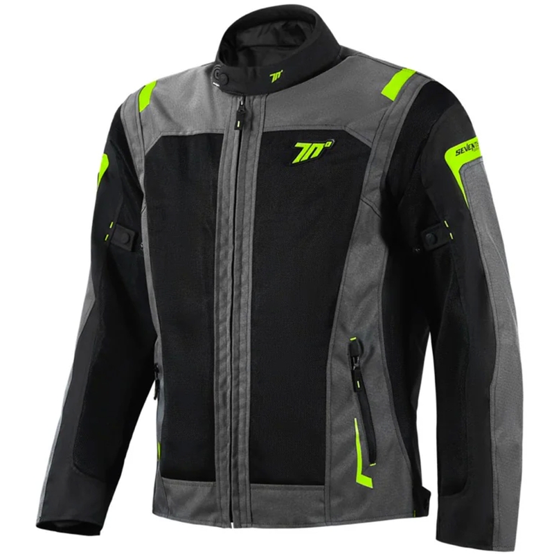 Μπουφάν μοτοσικλέτας Seventy Degrees SD-JT66 Sahara black-fluo yellow