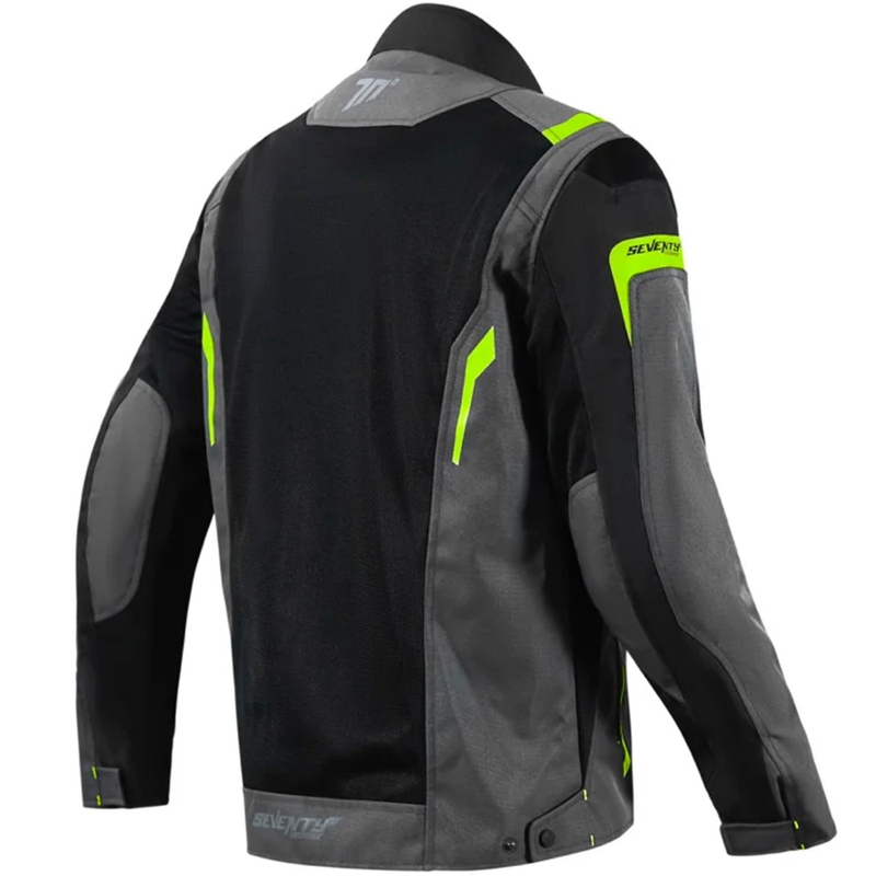 Μπουφάν μοτοσικλέτας Seventy Degrees SD-JT66 Sahara black-fluo yellow