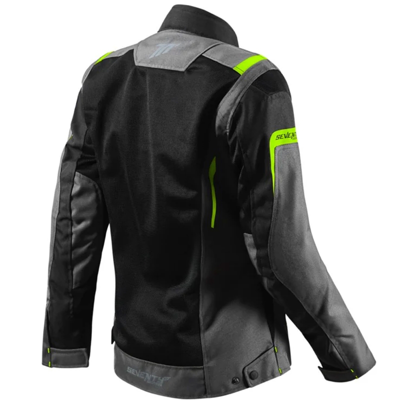 Γυναικείο μπουφάν μοτοσικλέτας Seventy Degrees SD-JT68 Sahara black-fluo yellow
