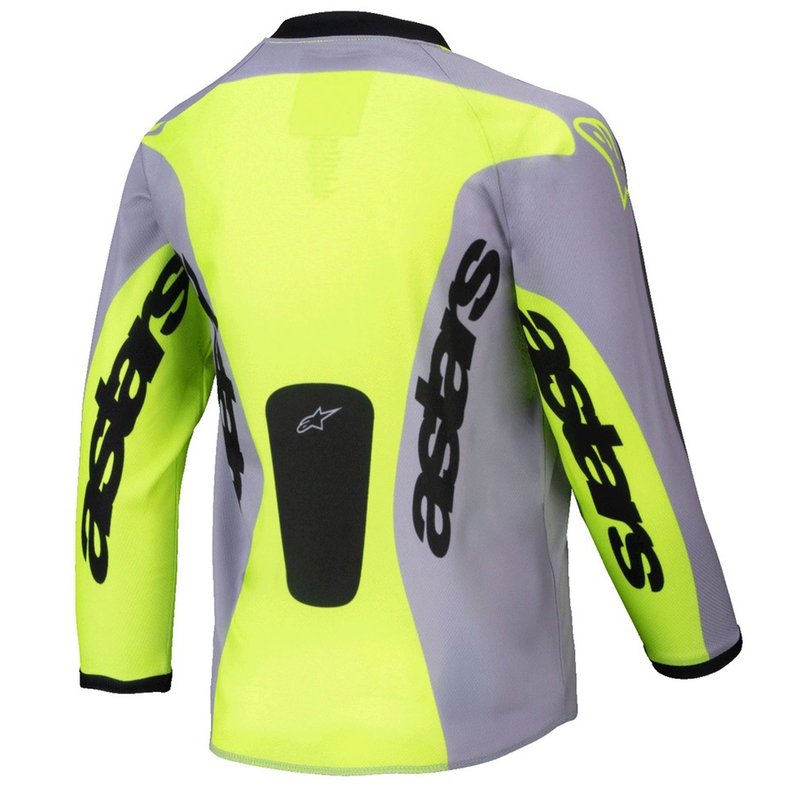 Alpinestars Racer Veil Παιδική φανέλα motocross γκρι-κίτρινο φλούο