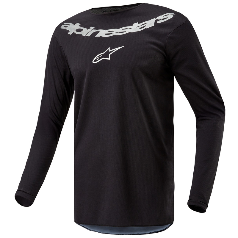 Alpinestars Fluid Lucent φανέλα motocross μαύρο και ασημί