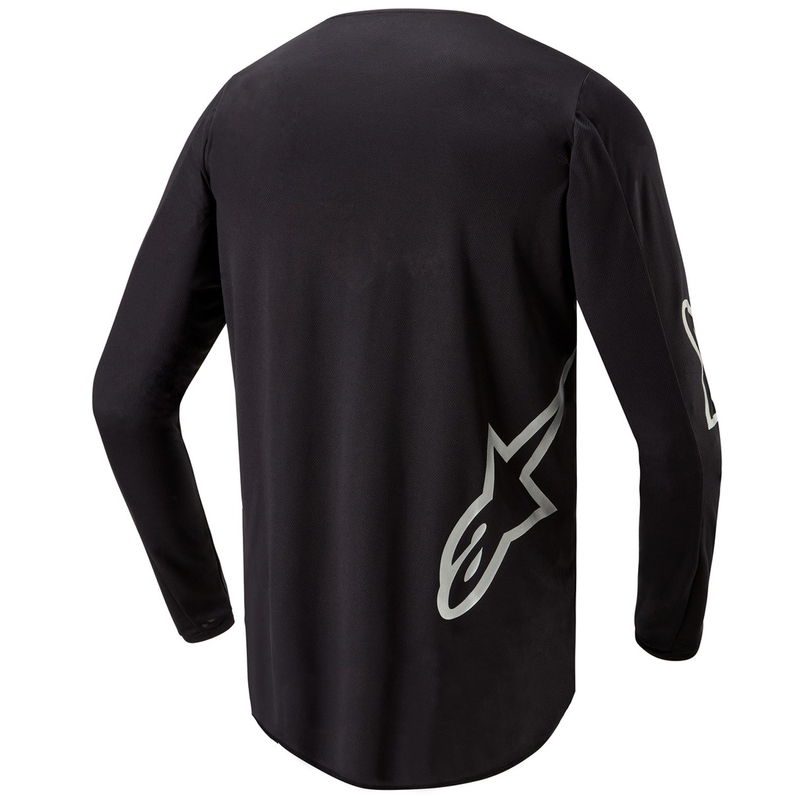Alpinestars Fluid Lucent φανέλα motocross μαύρο και ασημί