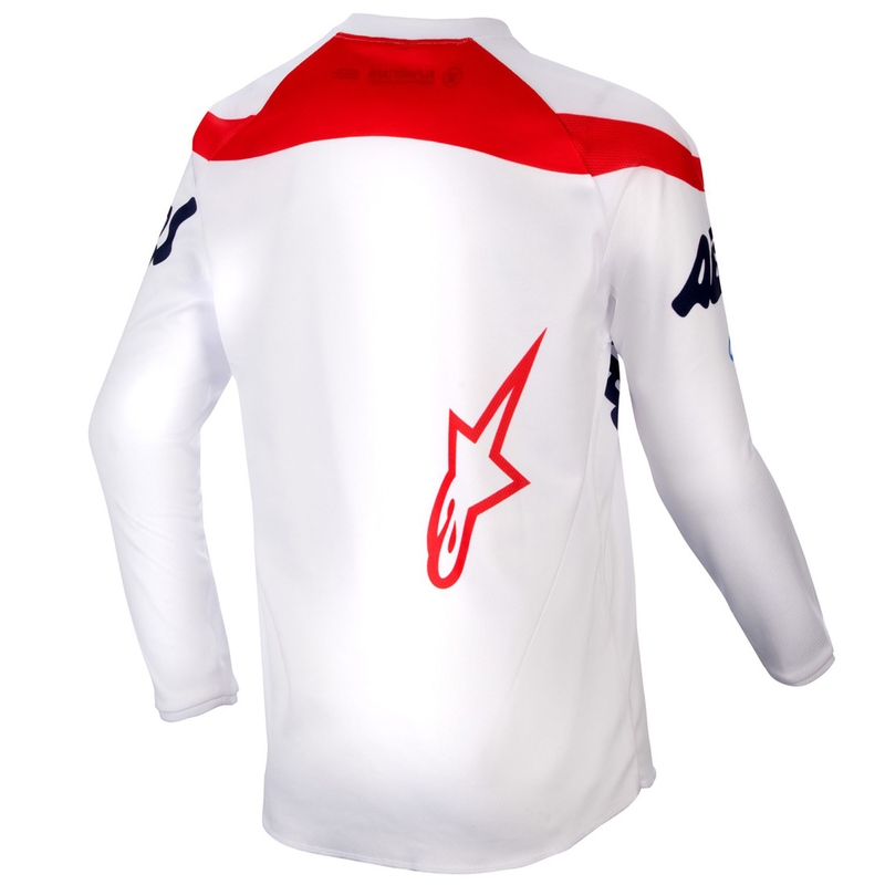 Παιδική φανέλα μοτοκρός Alpinestars Racer Hana σε λευκό χρώμα