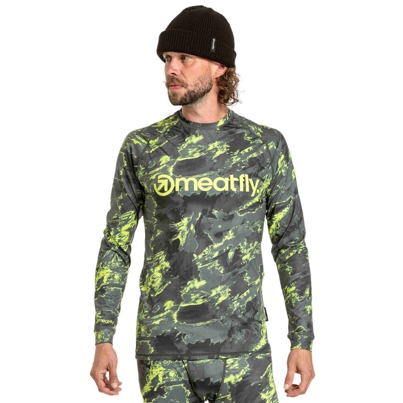 Ανδρικό θερμικό t-shirt Meatfly Avery μπλε-πράσινο παραλλαγή