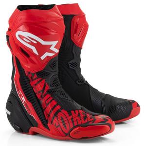 Alpinestars Supertech R Αεριζόμενες μπότες μοτοσικλέτας περιορισμένης έκδοσης Francesco Bagnaia κόκκινο-μαύρο