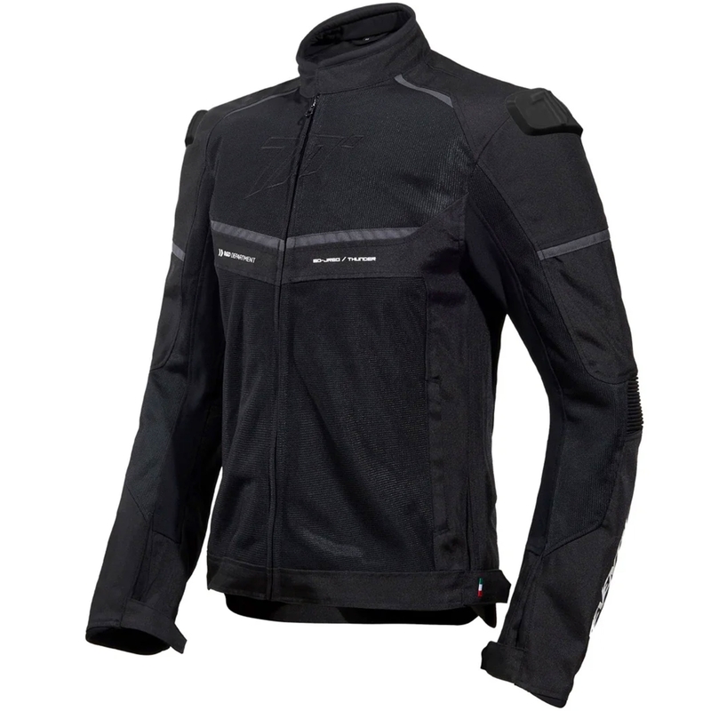 Μπουφάν μοτοσικλέτας Seventy Degrees SD-JR60 Thunder μαύρο-γκρι-λευκό
