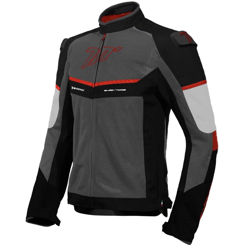 Μπουφάν μοτοσικλέτας Seventy Degrees SD-JR60 Thunder μαύρο-κόκκινο