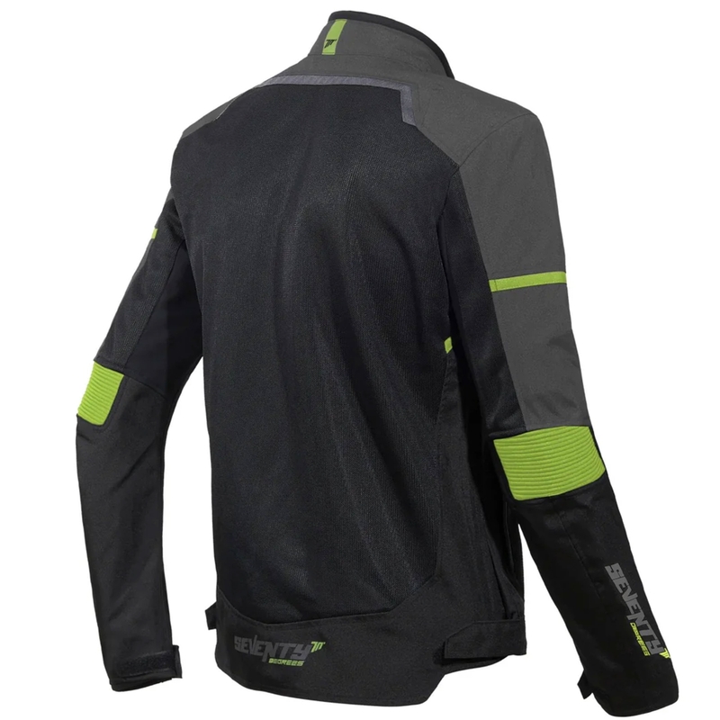 Μπουφάν μοτοσικλέτας Seventy Degrees SD-JR60 Thunder black-fluo yellow