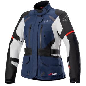 Γυναικείο μπουφάν μοτοσικλέτας Alpinestars Stella Andes Drystar Σκούρο Μπλε-Μαύρο-Ανοικτό Γκρι-Κόκκινο