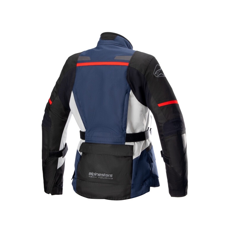 Γυναικείο μπουφάν μοτοσικλέτας Alpinestars Stella Andes Drystar Σκούρο Μπλε-Μαύρο-Ανοικτό Γκρι-Κόκκινο
