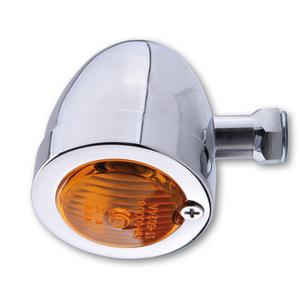 Φλας μοτοσικλέτας Highsider Smart Bullet Flat χρώμιο