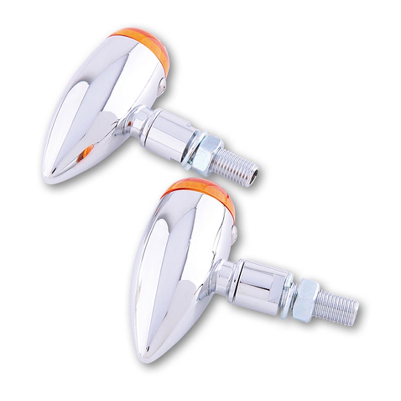 Τα φλας μοτοσικλέτας Highsider Smart Micro-bullet chrome