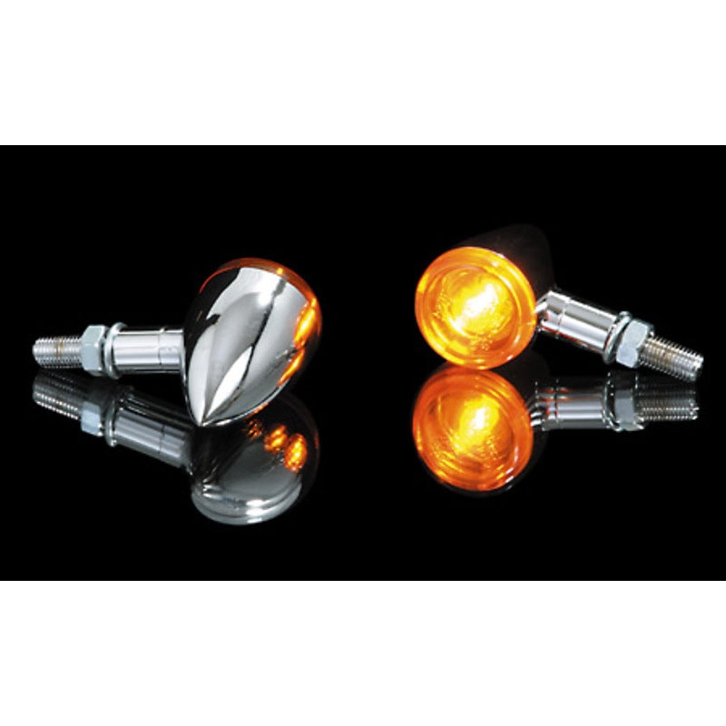 Τα φλας μοτοσικλέτας Highsider Smart Mini Bullet chrome
