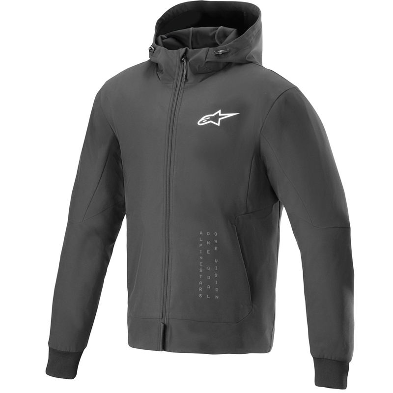 Φούτερ μοτοσικλέτας Alpinestars Radium Tech Hoodie σε μαύρο-άσπρο