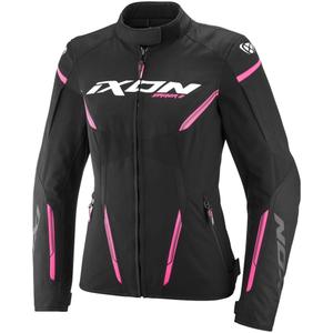 Γυναικείο μπουφάν μοτοσικλέτας IXON Striker 2 Lady μαύρο-ροζ