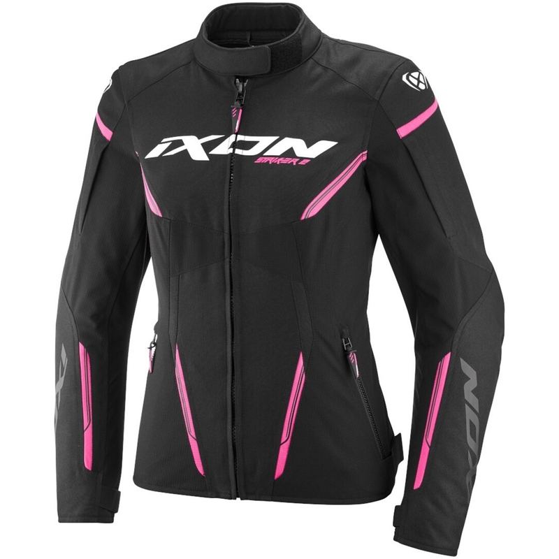 Γυναικείο μπουφάν μοτοσικλέτας IXON Striker 2 Lady μαύρο και ροζ
