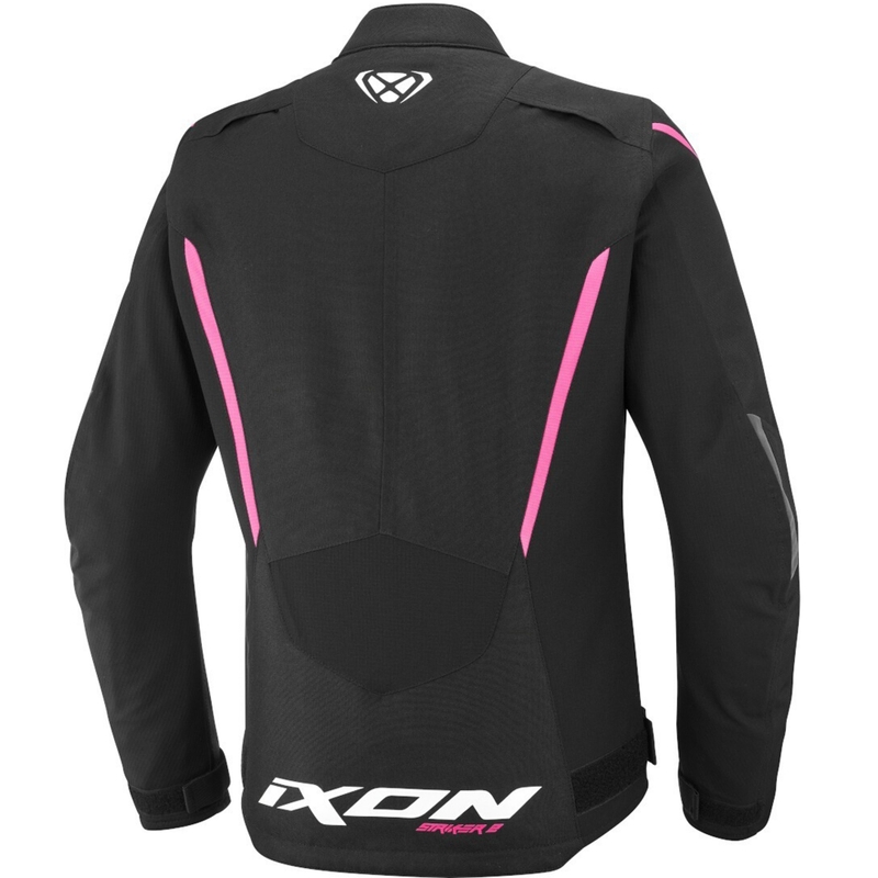 Γυναικείο μπουφάν μοτοσικλέτας IXON Striker 2 Lady μαύρο και ροζ