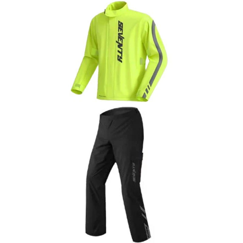 Αδιάβροχη φόρμα δύο τεμαχίων Seventy Degrees SD-S5 Monsoon Suit φθορίζον κίτρινο-μαύρο