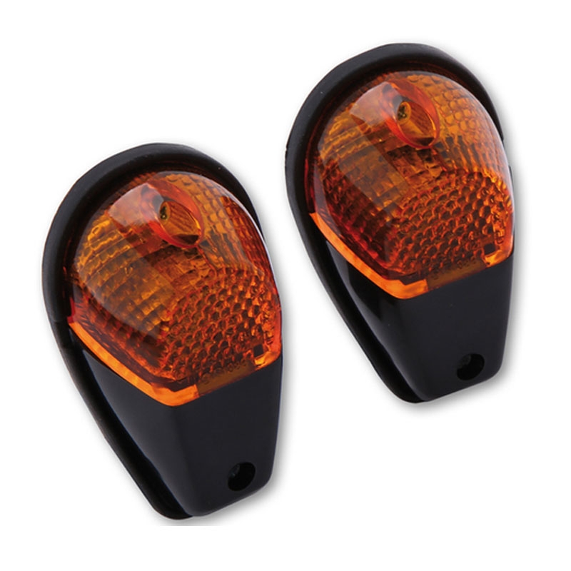 Φλας μοτοσικλέτας Highsider Smart 12V/21W μαύρο-πορτοκαλί
