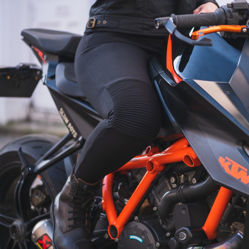 Γυναικείο κολάν μοτοσικλέτας Oxford Super Moto μαύρο