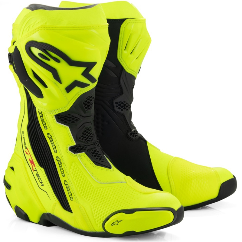 Μπότες μοτοσικλέτας Alpinestars Supertech R fluorescent κίτρινο-μαύρο