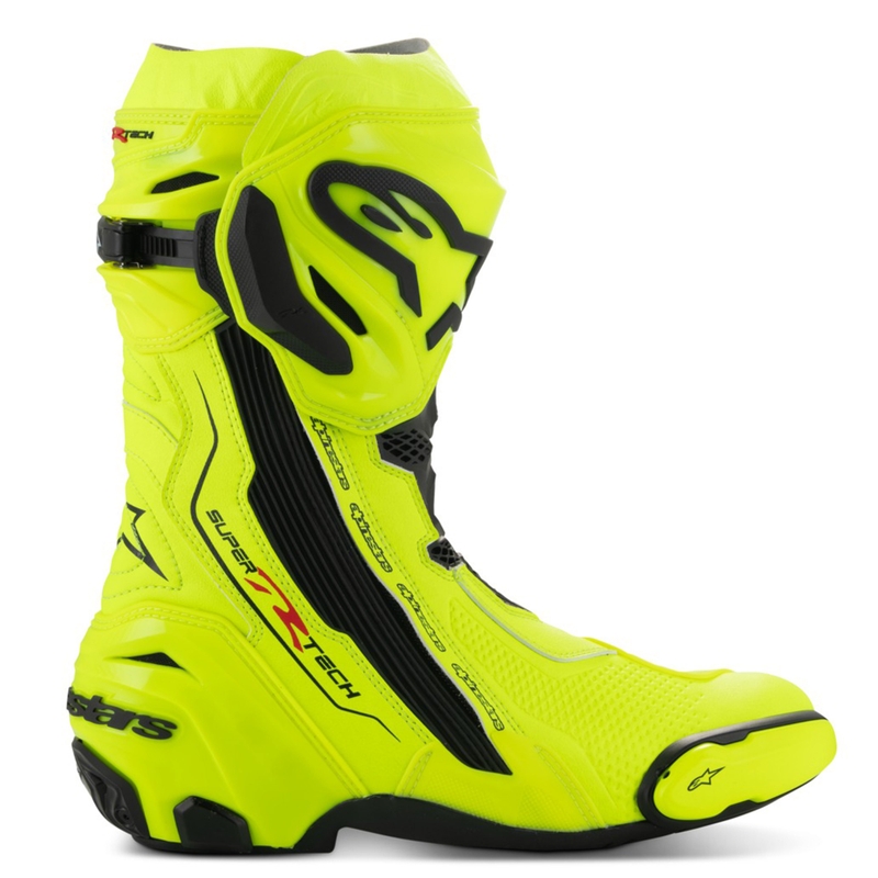 Μπότες μοτοσικλέτας Alpinestars Supertech R fluorescent κίτρινο-μαύρο